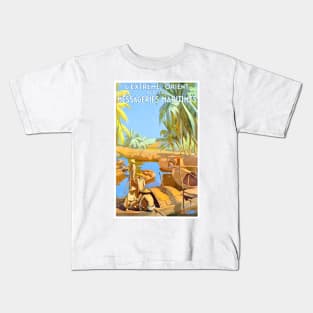 Vintage Travel Poster France LExtreme Orient Kids T-Shirt